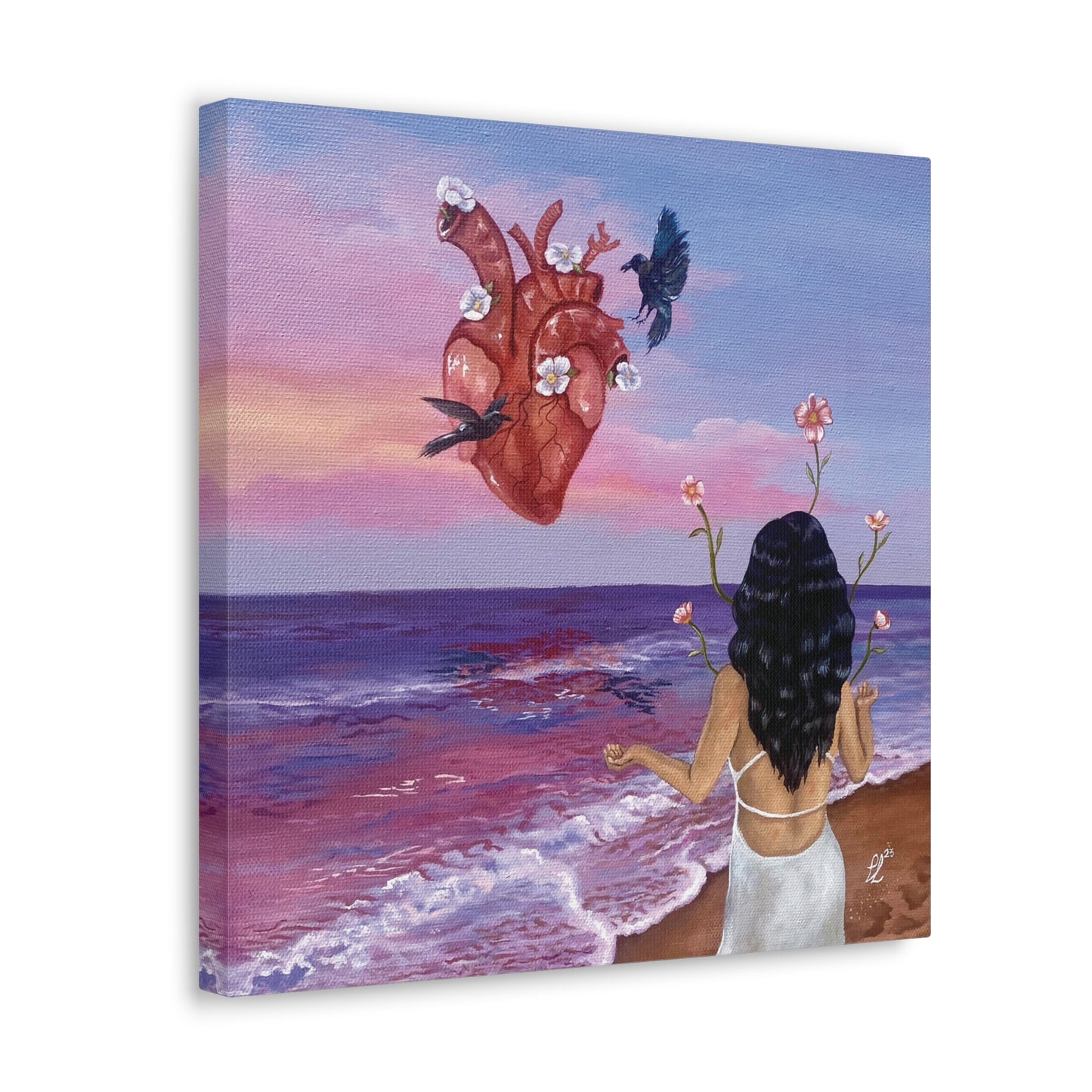 "Me Guia mi Corazon" Canvas Print