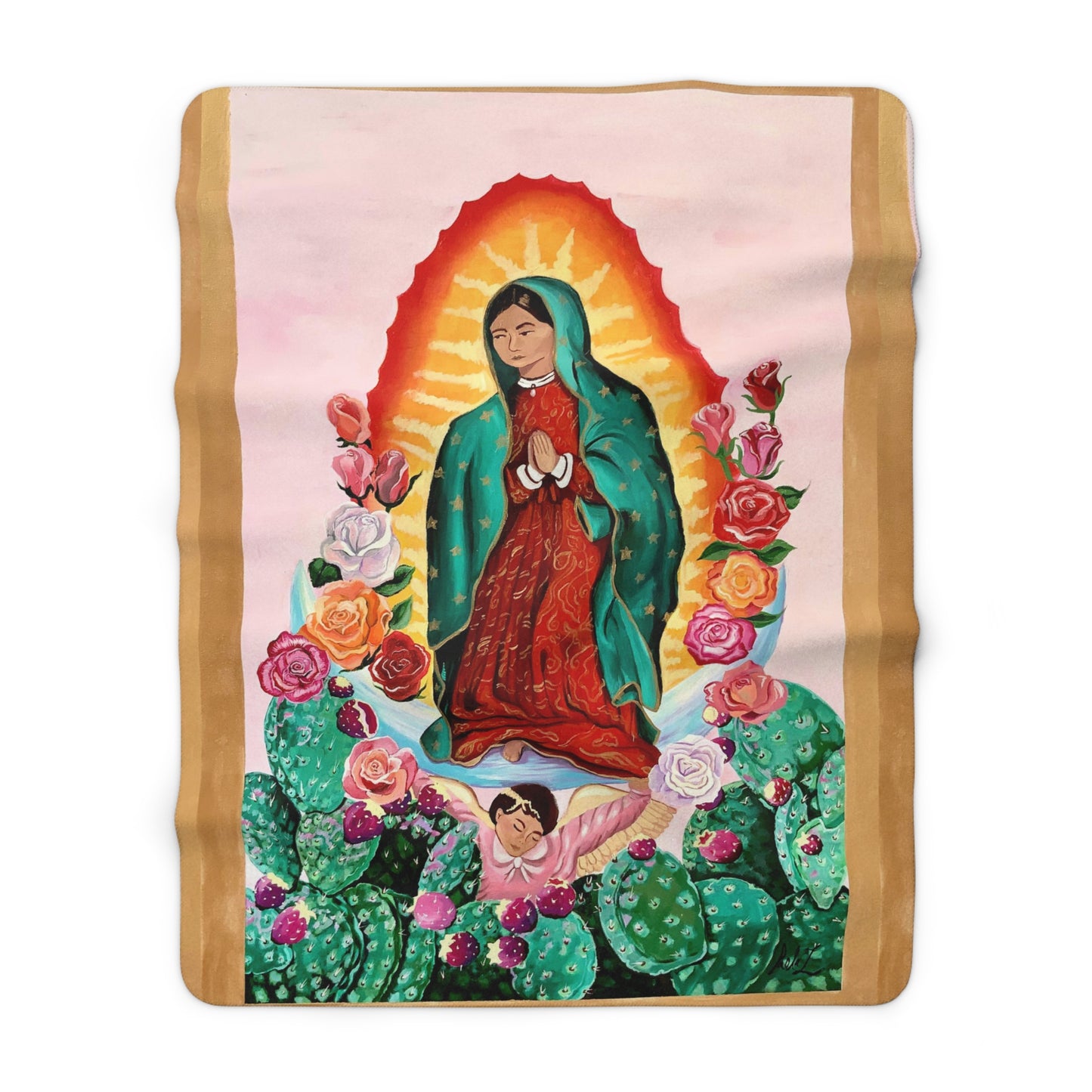 "La Morenita" Fleece Blanket