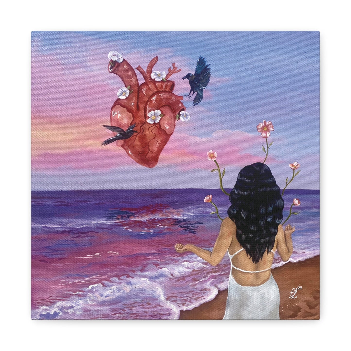 "Me Guia mi Corazon" Canvas Print