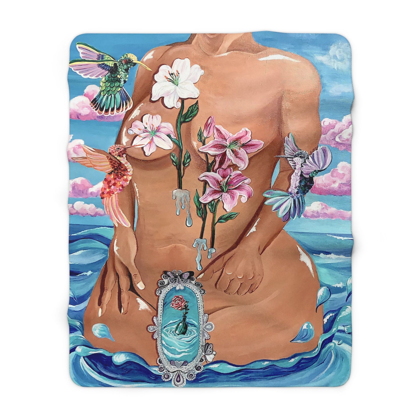 "Garden Inside Me" Fleece Blanket