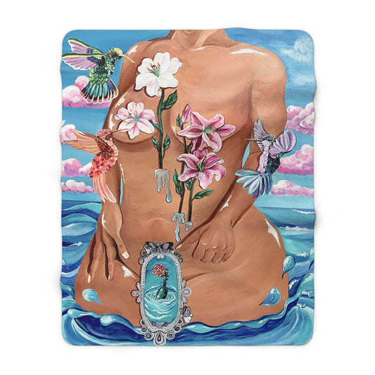 "Garden Inside Me" Fleece Blanket