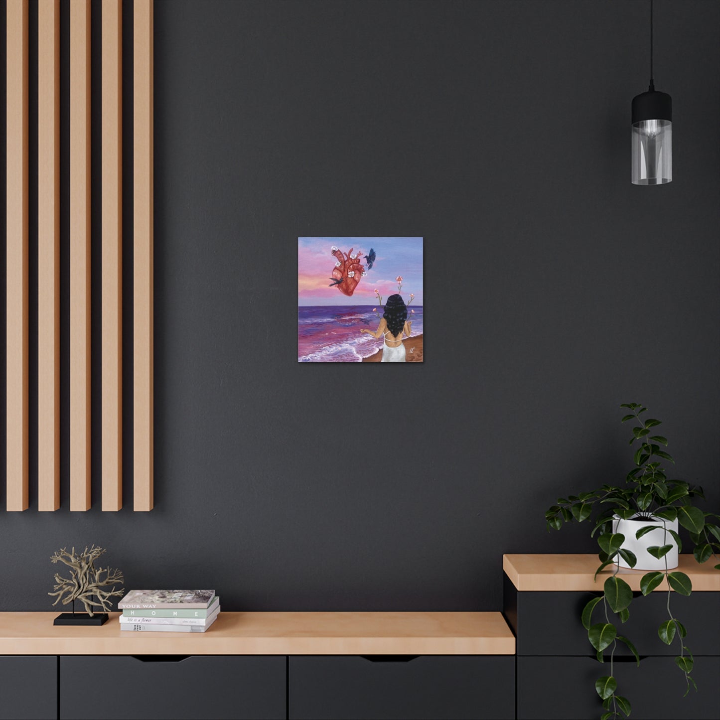 "Me Guia mi Corazon" Canvas Print