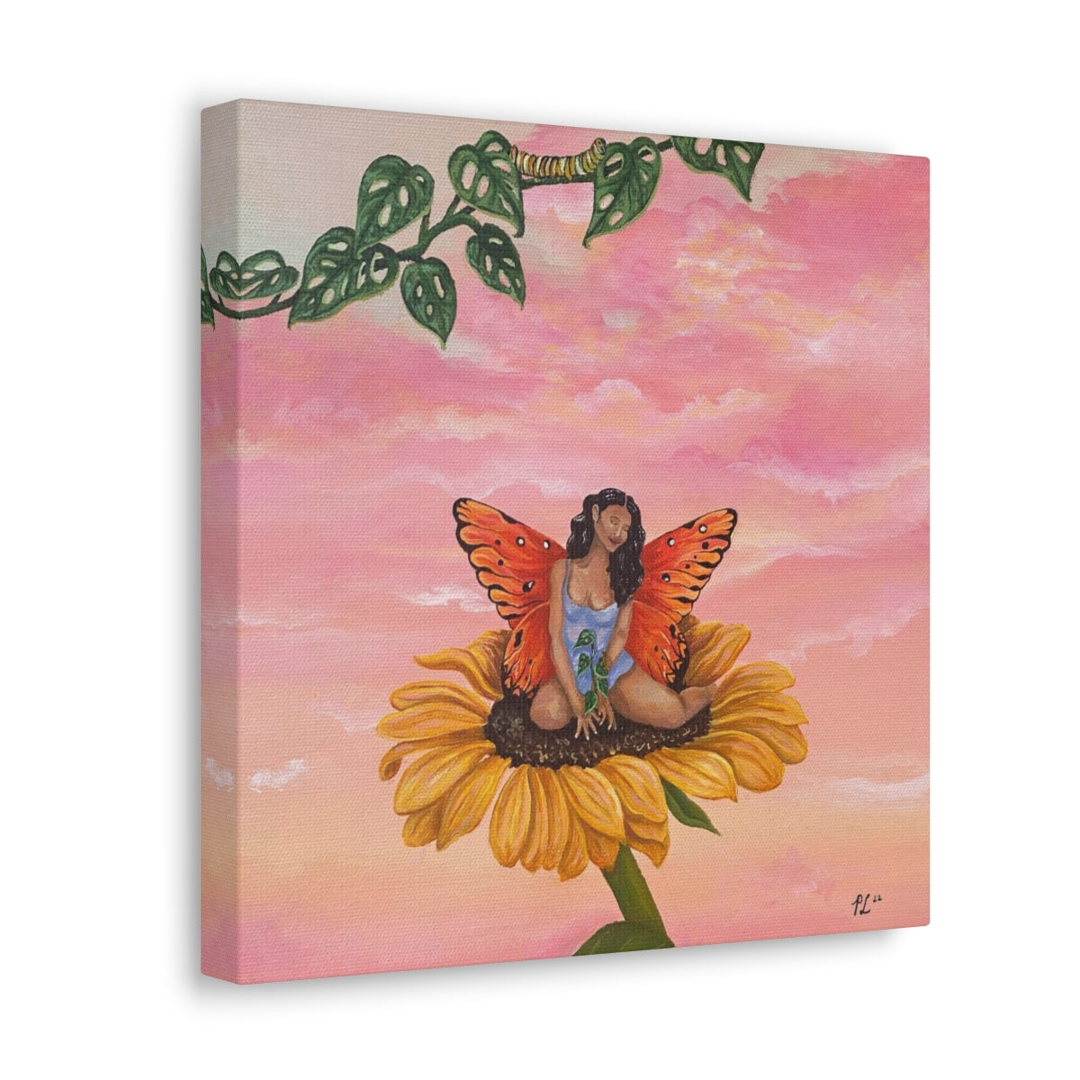 "Si te Pudiera Decir Que un Dia Seras Mariposa" Canvas Print