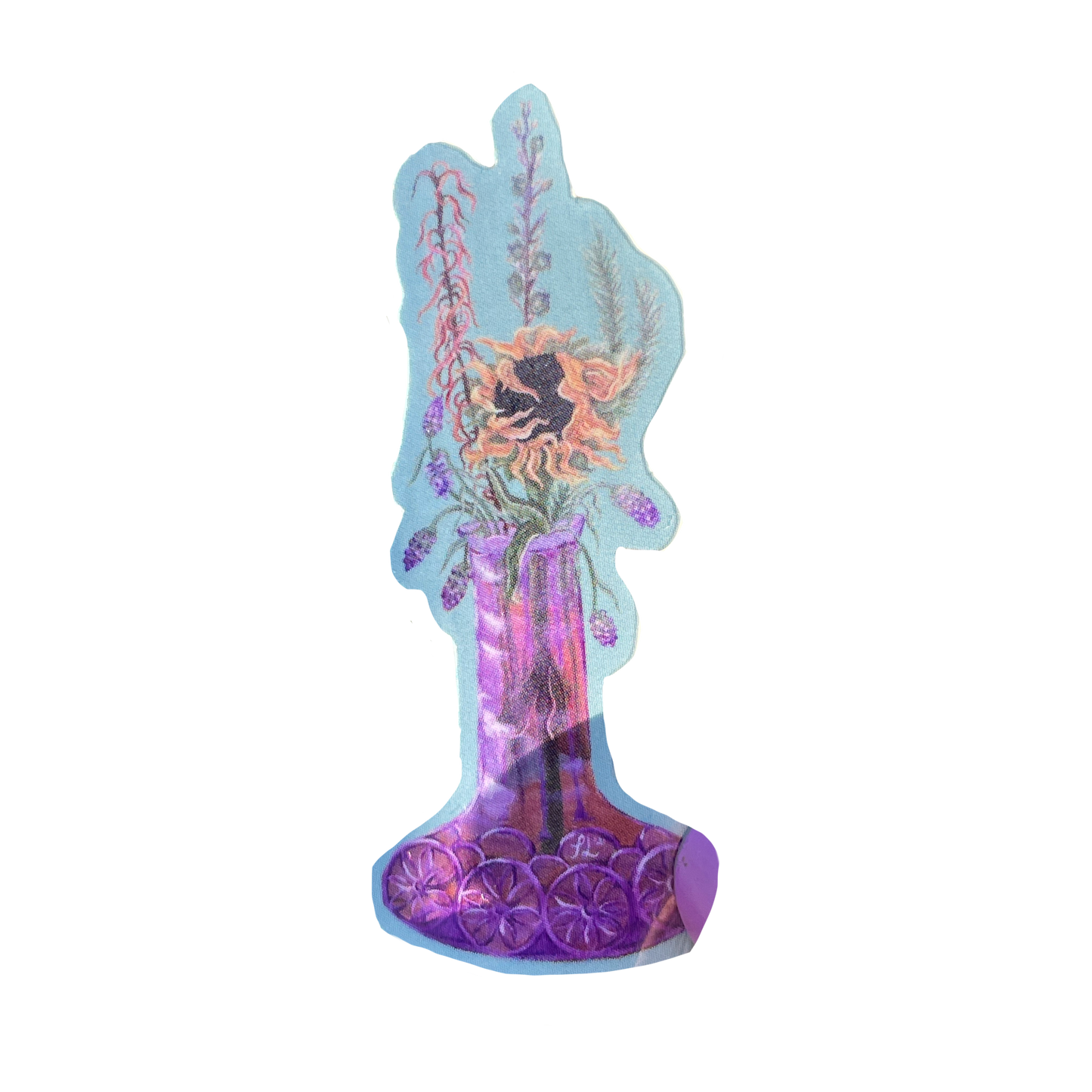 "Sunflower in vase" Vinyl Sticker