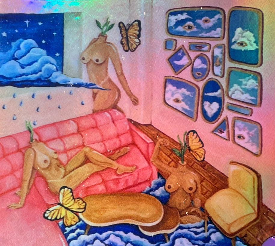 "At Home with the Air Signs" Holographic Sticker