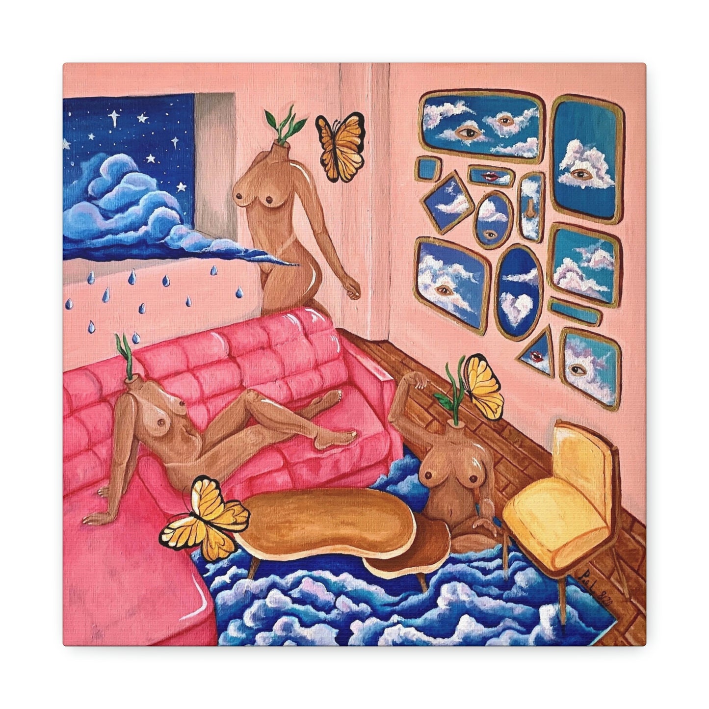 "At Home with the Air Signs" Canvas Print