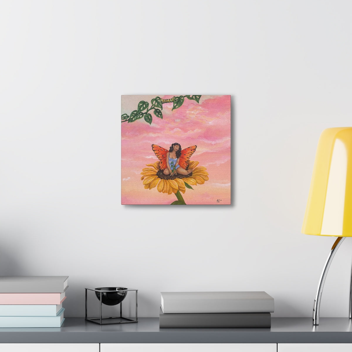 "Si te Pudiera Decir Que un Dia Seras Mariposa" Canvas Print