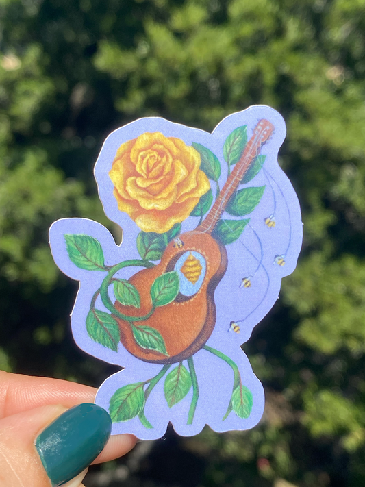 “Serenata en Los Cielos” lavender vinyl sticker