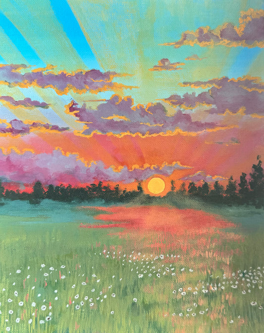 “Sunrise study 2” original painting