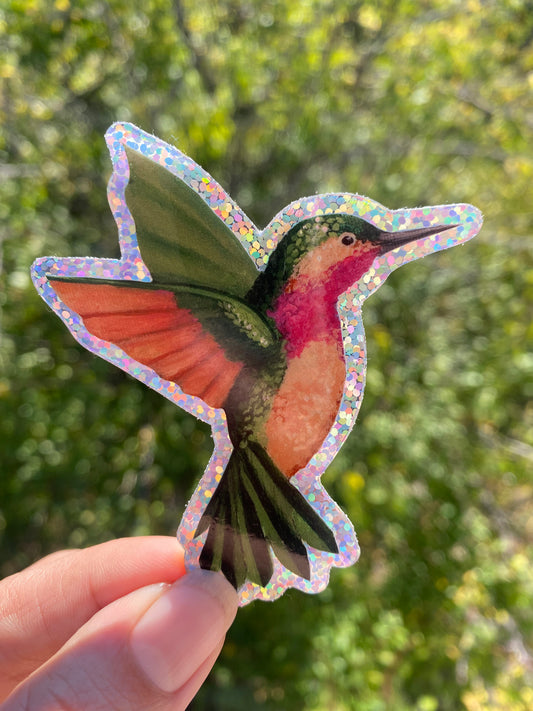"Colibri" Glitter Sticker