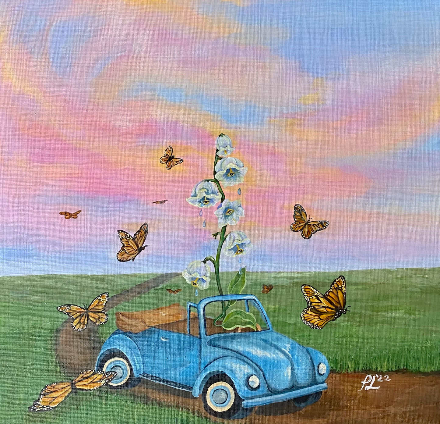 "El Camino de los Sueños"12x12" 2022 Original Painting